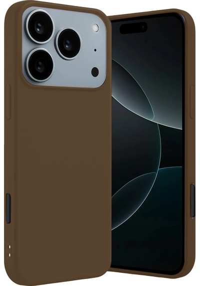 Newface Apple Uyumlu iPhone 17 Pro Max First Silikon - Kahverengi Kahverengi