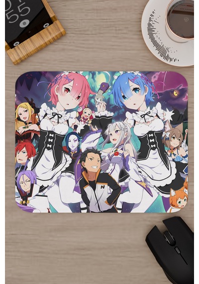 Re Zero Kaymaz Dikişli Kauçuk Oyuncu Mousepad V4 - 22x18 Gaming Mouse Pad Fare Altlığı