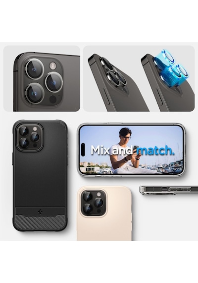 İphone 17 Pro/pro Max / 16 Pro/16 Pro Max / 15 Pro/15 Pro Max İle Uyumlu Kamera Lens Koruyucu Cam Kolay Kurulum Glas.tr Ez Fit Optik Pro 2 Adet Crystal Clear - Agl06914