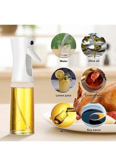 Lexroo 1 Adet Air Fryer Yağ Sprey Airfryer Için Yağdanlık Yağlık Sirke Zeytinyağ Püskürtücü Cam Çok Renkli