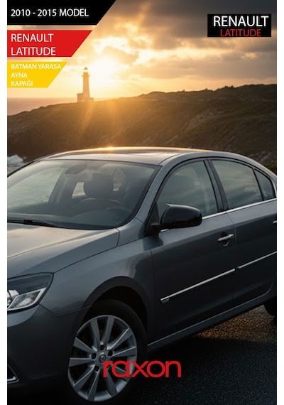 Renault Latıtude 2010-2015 Batman & Yarasa Ayna Kapağı Parlak Piano Black Sport