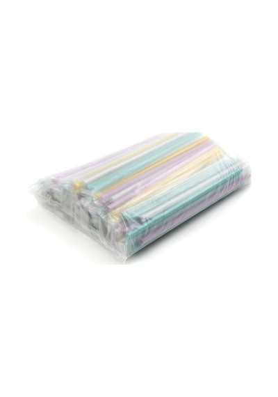 Frozen Karışık Renkli Körüklü Pipet 230x8mm 100 Adet 100 Adet
