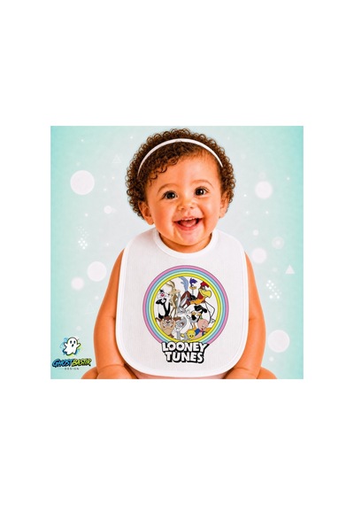 Looney Tunes Keten Bebek Mama Önlüğü Yumuşak - Emici - Yıkanabilir - Özel Tasarım P125 Çok Renkli