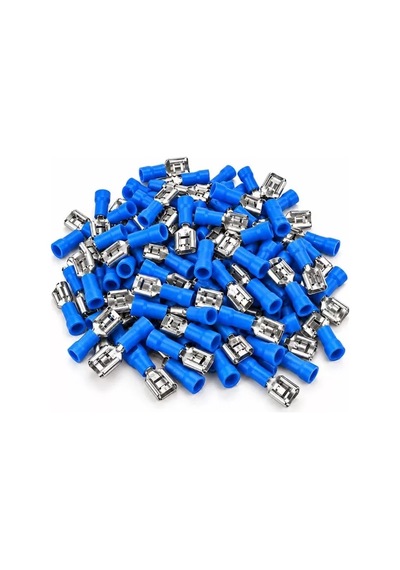 Sh Powermaster Pm-39057 1,5-2,5mm2 Kesit 20x7x5mm Soket Mavi İzoleli Kablo Pabucu 100'lü Paket Najmaddin