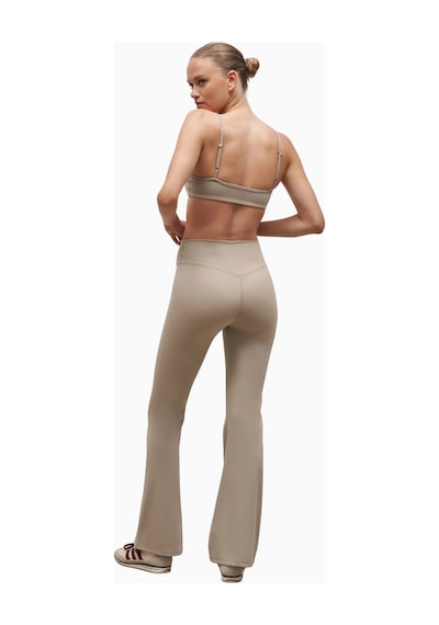 Because Of Alice Base Sculpting Flared Leggings Şekillendirici Yüksek Bel Bol Paça Kadın Tayt Açık Kahverengi