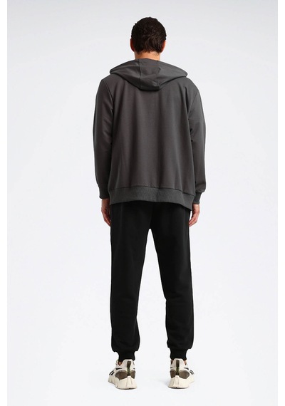 Reebok Fermuarlı Sweatshirt Erkek Gri Nıkı Fz 000000000102701496