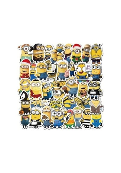 50'li Minions Minyonlar Sticker Set Laptop Notebook Tablet Sticker Seti Abanoz