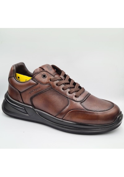 Greyder 18602 5k Kahve Hakiki Deri Erkek Günlük Casual Urban Ayakkabı Kahve