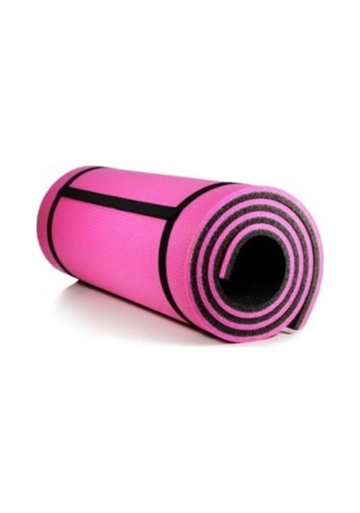 10 Mm Çift Taraflı Kalın Spor Yapma Minderi Pilates Yoga Pembe Genel