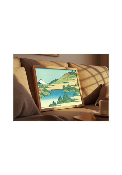 Hokusai Sagami Eyaletinde Hakone Gölü Çerçevesiz Poster 30x42 Cm A3 Tablo Japon Sanatı Duvar Dekoru