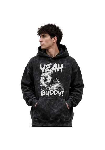 Sevbano Ronnie Coleman Fitness Gym Bodybuilding Baskılı Unisex Oversize P Siyah
