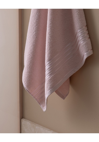 Madame Coco Marnot Bordürü %100 Pamuk Floşlu Banyo Havlusu - Pudra - 70x140 Cm 8684427300107 Çok Renkli