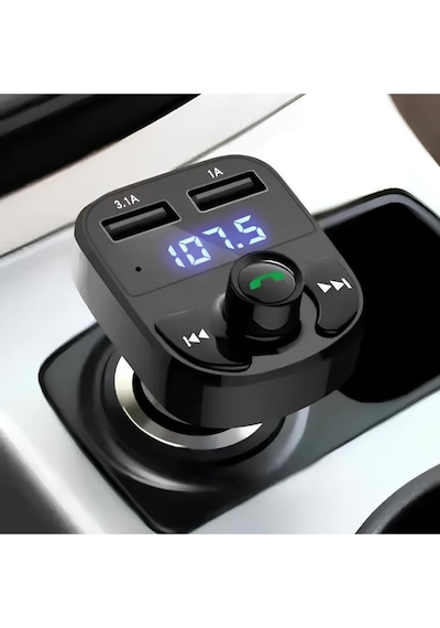 20w Çift Usb Çıkışlı Qc 3.0 Destekli Bluetooth Fm Modülatör Ve Araç Şarj Cihazı