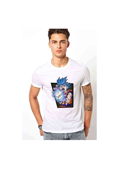 Anime Dragon Ball Baskılı Beyaz Erkek Tshirt (531010888)
