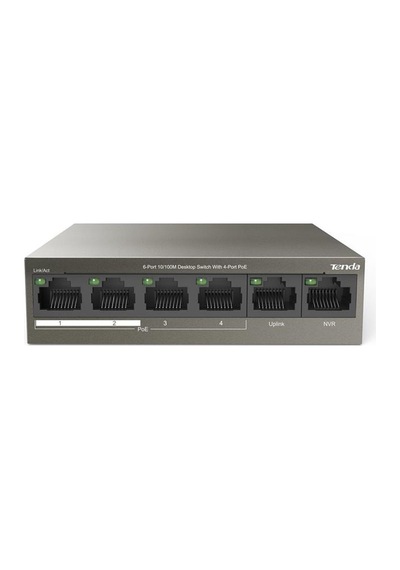 Tenda Tef1106p 2 X Uplink + 4 Port Poe Ethernet Switch 63 Watt