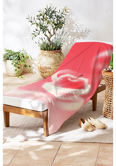 Kiraz Temalı Estetik Plaj Havlusu - Minimalist Pembe Beyaz Modern Hızlı Kuruyan Mikrofiber Havlu Pastel Gölgesi