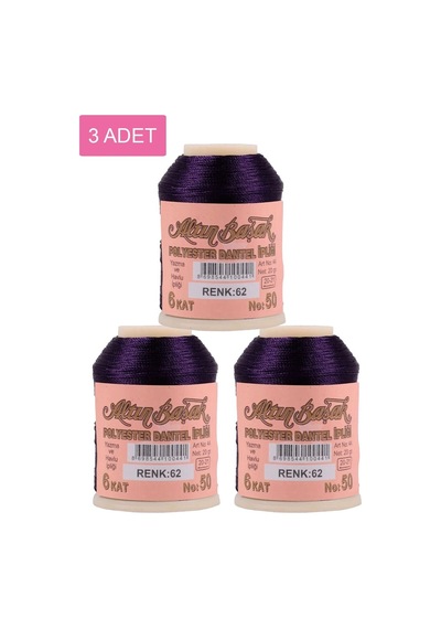 3 Adet Altınbaşak Oya Ve Dantel İpi 20 Gr - Royaleks - No: 062 Çok Renkli