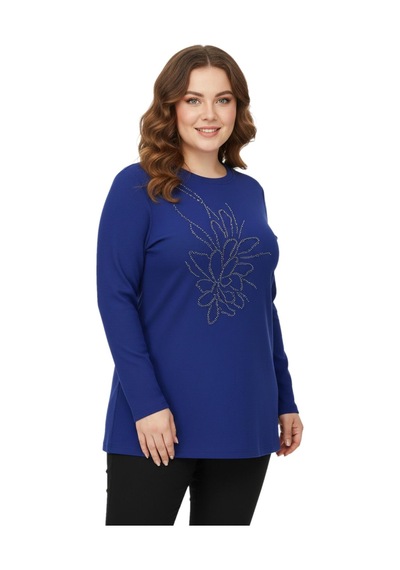 Nazal Kadın Önü Nakışlı Bluz Bgl-st05091 İndigo