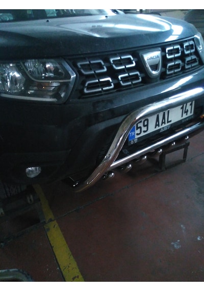 Dacia Duster 2017-2023 Yüksek Ön Koruma 4x2 - Ara Borulu- Emperor A