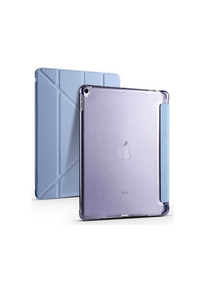 Apple Uyumlu iPad 10.2 8.nesil Kılıf Zore Tri Folding Kalem Bölmeli Standlı Kılıf Kapaklı Kılıf