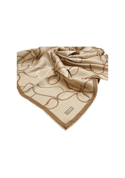 Belli İpek Eşarp - 4113-58 Vizon Twill