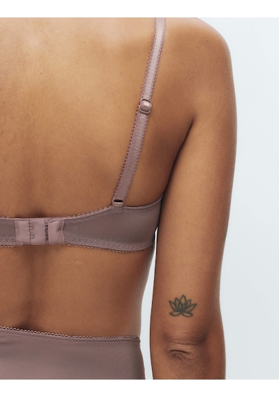 Marks & Spencer Dantelli Balenli Plunge Sütyen T33000318 Kahverengi