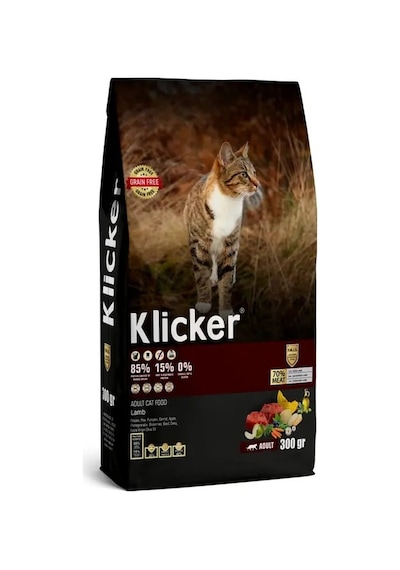 Klıcker Kuzulu Yetişkin Kedi Kuru Maması 300 G