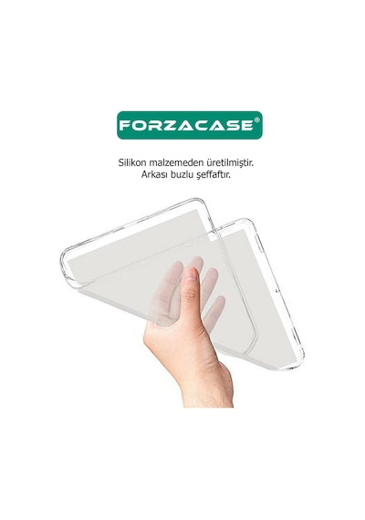 Forzacase Apple Uyumlu iPad  Air 13 2025 İle Silikon Kılıf Şeffaf - Fc013 Arka Kapak