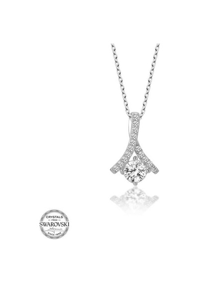 Swarovski Taşlı Gümüş Tektaş Kadın Kolye (521431684)