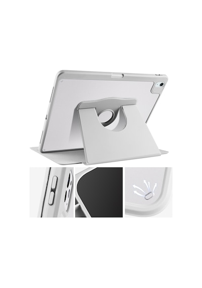 Apple Uyumlu iPad Air 11inç M2 2024 Kılıf Termik Kalem Bölmeli Dönebilen Standlı Kılıf Air 4./5.nesil