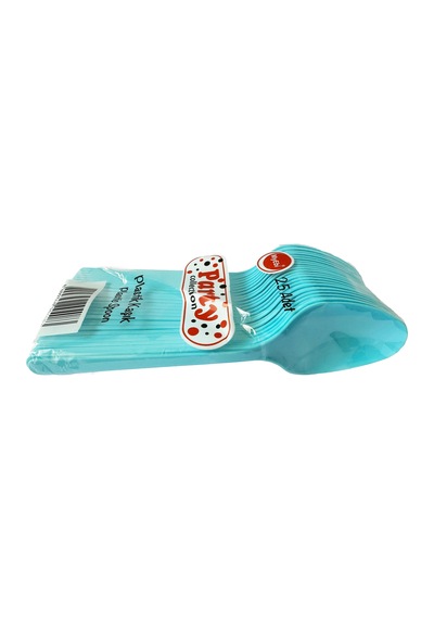 Plastik Turkuaz Renk Kaşık - Parti Davet Piknik Çorba Yemek Kaşığı - 18 Cm. - 25 Adetlik 10 Paket