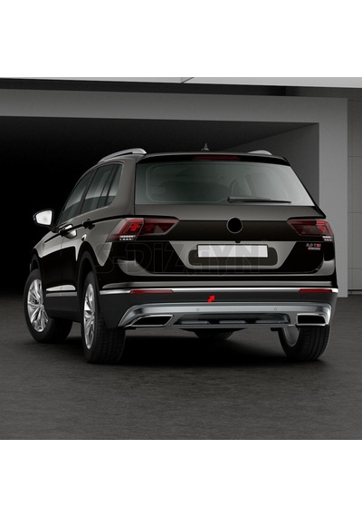 S-Dizayn  Volkswagen Tiguan Krom Arka Tampon Alt Çıtası 3 Prç. 2016 Üzeri