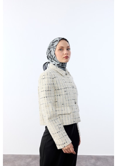 Mirsoy Scarf Zümra Desen Eşarp Siyah