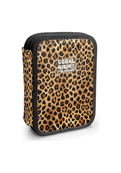 Coral High İki Katlı Düzenleyici Kalem Kutusu - Kahverengi Leopar, Kız Çocuk/kadın, Kahverengi Leopar Kahverengi