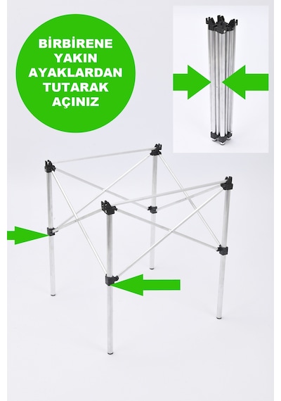 Exent 50x70 Cm Kamp Masası Katlanabilir Masa, Piknik Masası, Siyah Taşıma Çantalı-mavı Çok Renkli