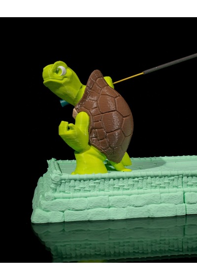 Kaplumbağa Figürlü Dekoratif Tütsülük 29x13x9 Cm - 3d Baskı