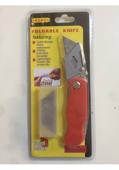 Katlanır Maket Bıçagı Yedekli Halı Kesme Maket Bıçağı
