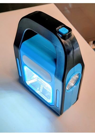 Xtechnx Powermaster Hb-9707a-2 3 Kademeli Usb Çıkışlı Şarjlı Solar Lamba Işıldak Mavi