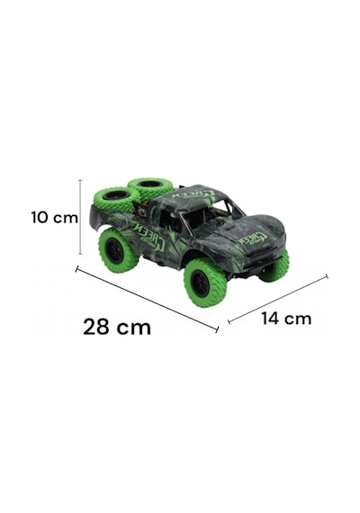 Şarjlı Uzaktan Kumandalı Araba 4x4 Yüksek Hızlı Drift Ve Arazi Aracı 2.4ghz 1:20 Yedek Lastikli Yeşil