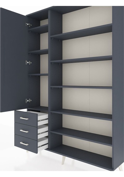 Arges Dolap 9 Raflı 3 Çekmeceli 3 Kapaklı 132x30x195 Antrasit-antrasit/antrasit Antrasıt/antrasıt Arges Dolap 9 Raflı 3 Çekmeceli 3 Kapaklı 132x30x195 Antrasit-antrasit/antrasit Antrasıt/antrasıt