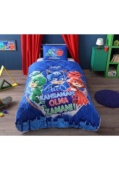 Taç Yorgan Seti Pj Masks Tek Kişilik Yastık