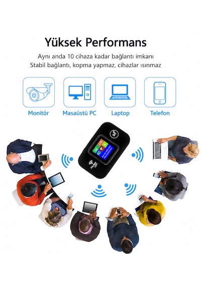 300 Mbps 4g Lte Mobil Wifi Modem Taşınabilir Hotspot 3000mah Bataryalı Type-c Şarjlı