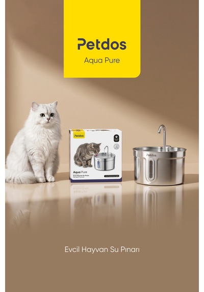 Aqua Pure Otomatik 2.2 L Kedi Köpek Su Pınarı Su Çeşmesi Ultra Sessiz Pd-s101