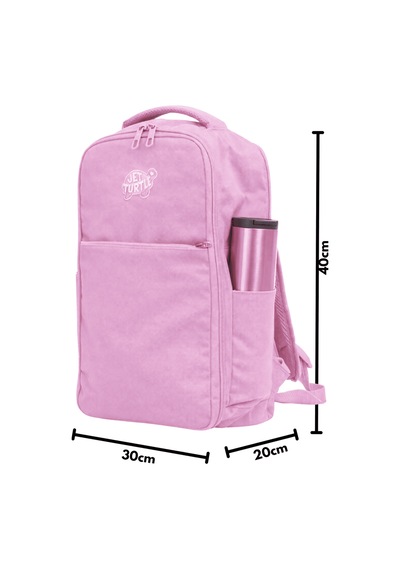 Jet Turtle Seyahat Sırt Çantası 40cm 40x25x15 Cm Pegasus, Wizz Air, Ryanair, El Valizi Koltuk Altı Valizi Pembe
