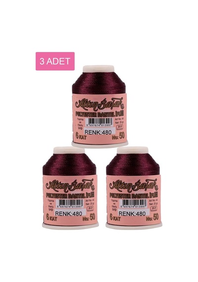 3 Adet Altınbaşak Oya Ve Dantel İpi 20 Gr - Royaleks - No: 480 Çok Renkli