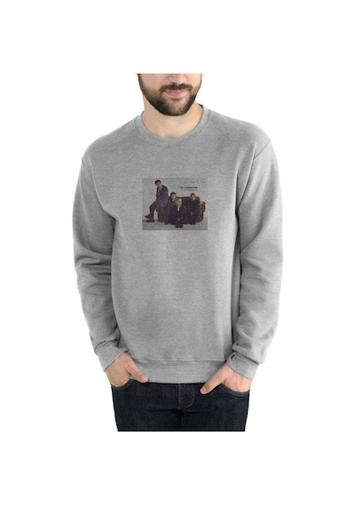 The Cranberries Baskılı Gri Erkek Örme Sweatshirt