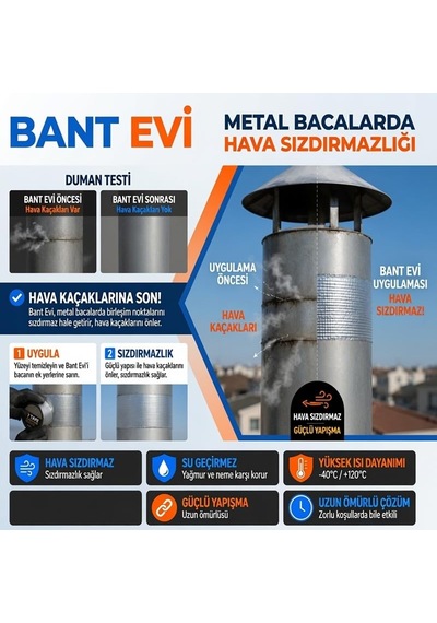 Bant Evi Çamur Bant10cmx1.5mt Su Geçirmez Alüminyum Güçlü Yapışkan Boru Çatı Çatlak Sızdırmaz İzolasyon Ba