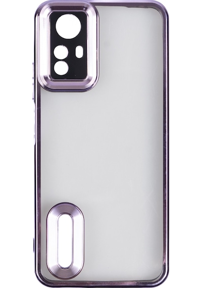 Xiaomi Redmi Note 12s Kılıf Kamera Korumalı Logo Gösteren Zore Omega Kapak Lila