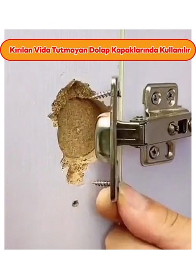 Gkd Dolap Kapak Taş Menteşe Tamir Sacı Nobel Pratik Onarım Kiti Yuva Saçı Tablası 8x8.5 Cm 10 Adet Gümüş