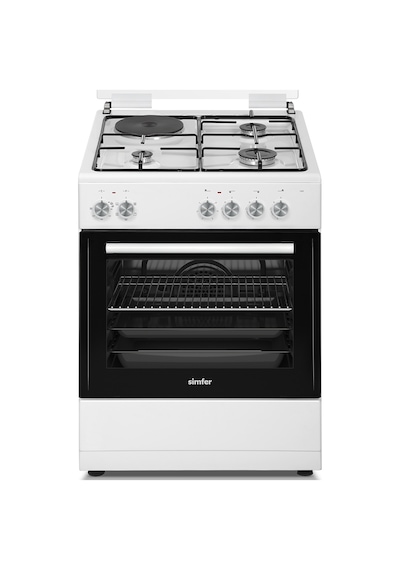 Simfer 1242 Tam Boy Fırın 3G+1E Hotplate Turbo 6 Fonksiyon Beyaz